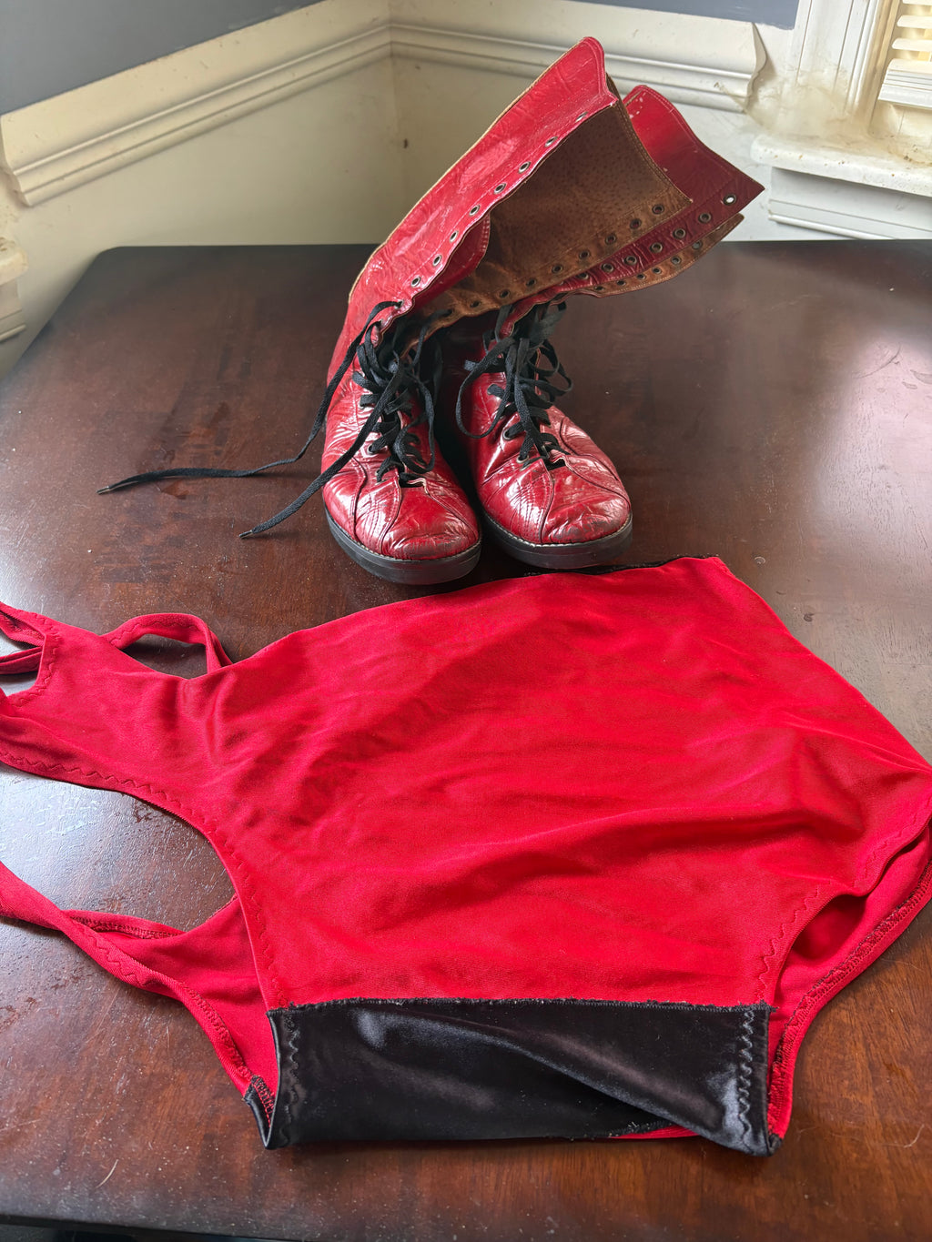 Ring Worn WWE OVW Disciple Damian Boots & Butcher