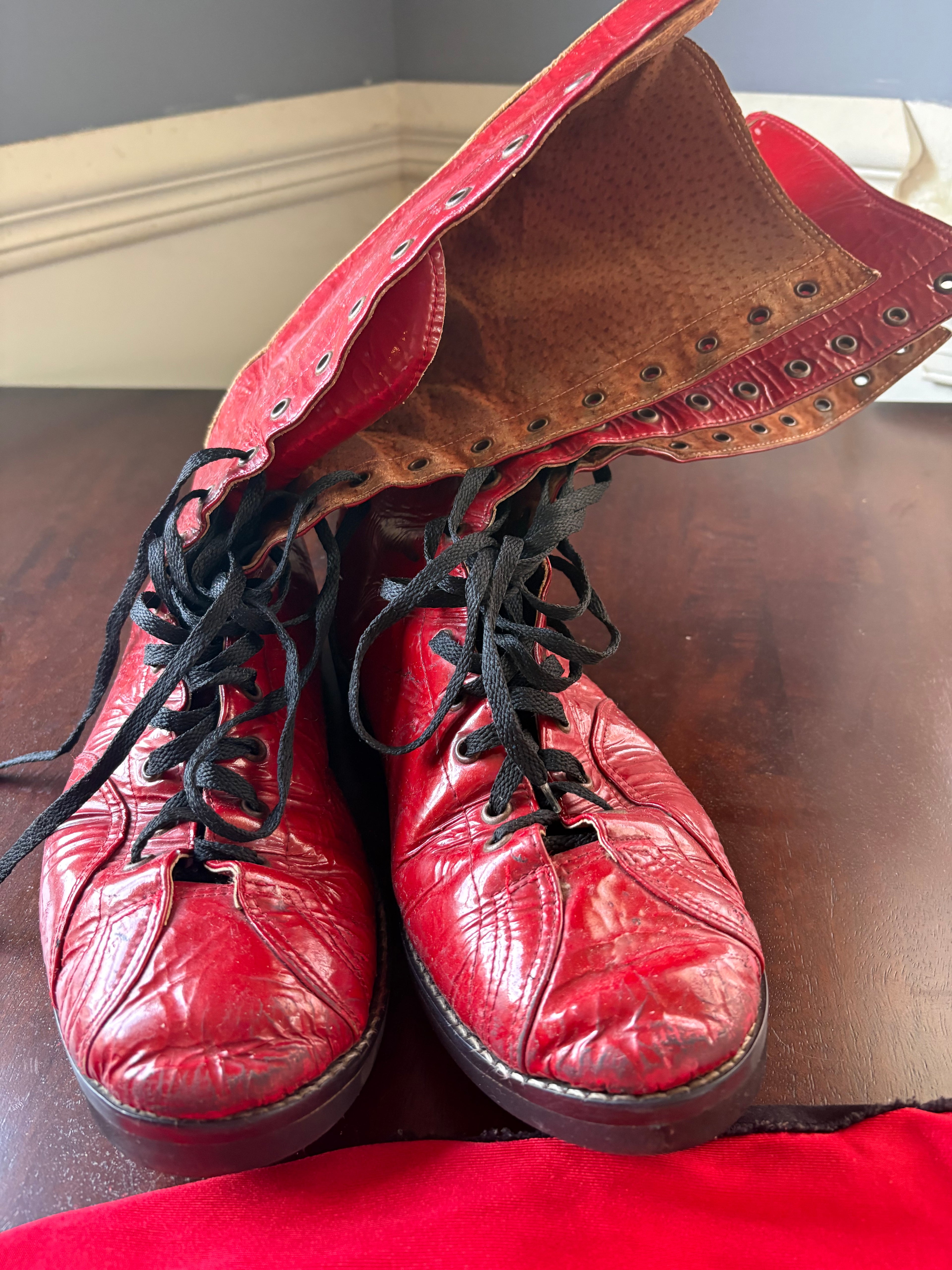 Ring Worn WWE OVW Disciple Damian Boots & Butcher