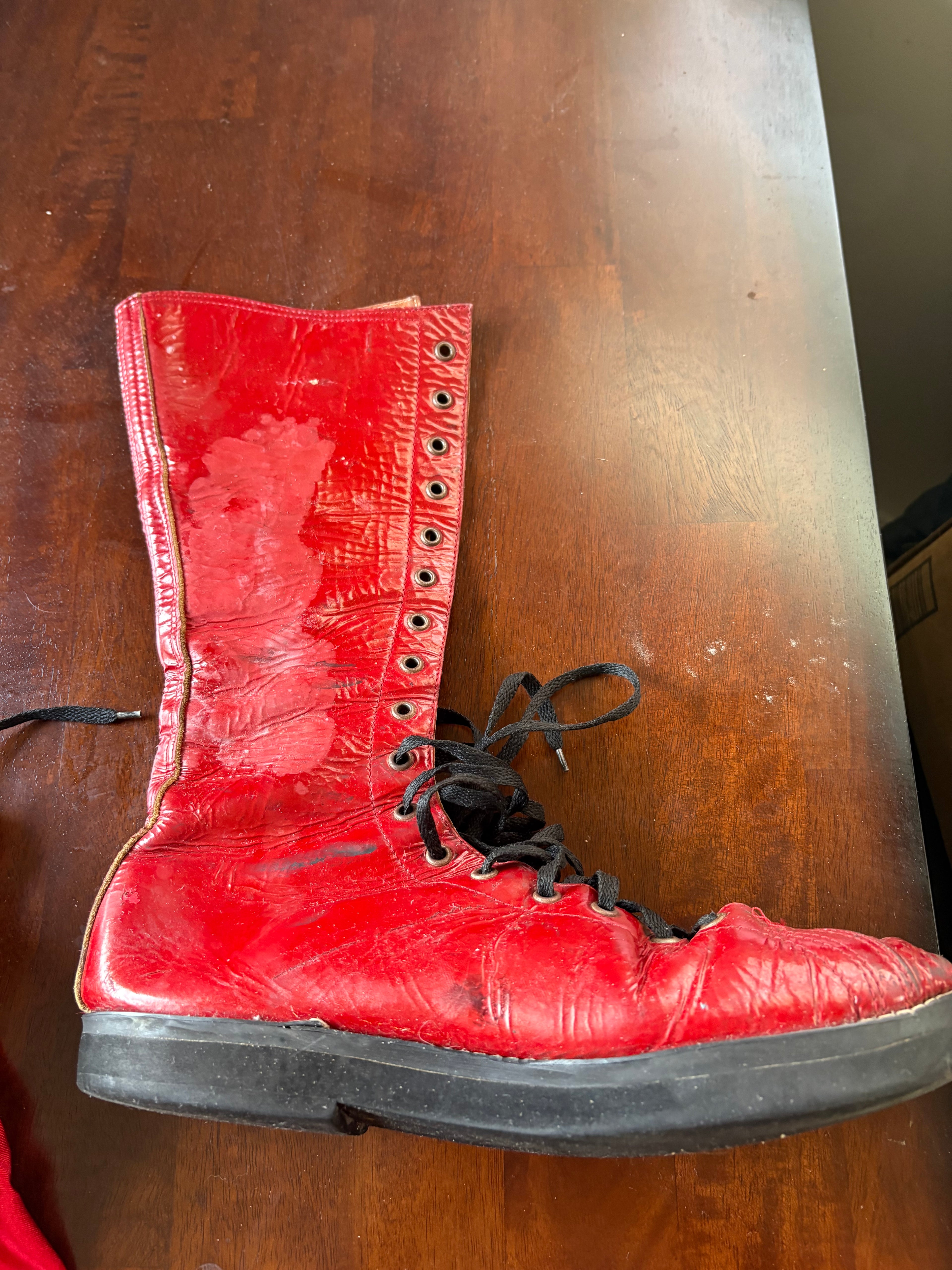 Ring Worn WWE OVW Disciple Damian Boots & Butcher